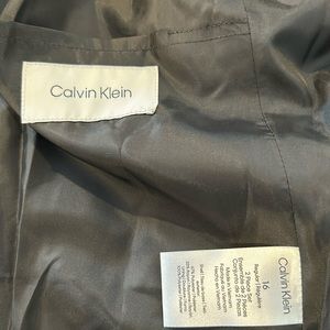 Boys Calvin Klein Size 16 2-Button Black Suit Jacket